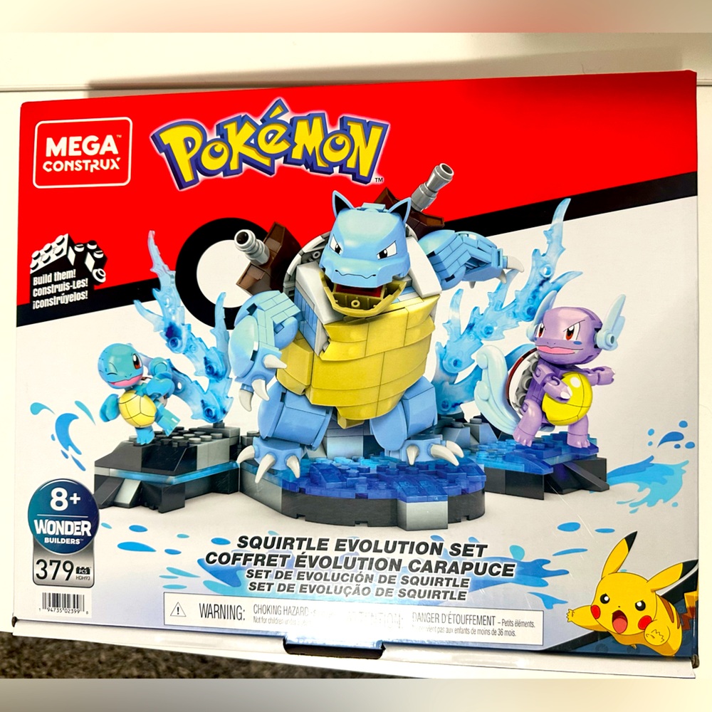 Lego Mega Construx Pokémon Squirtle Evolution Set